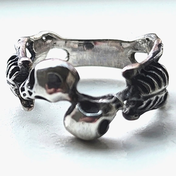 unbranded Other - Skeleton couple ring. Stamped .925 sterling silver. Size 7 unisex ring.